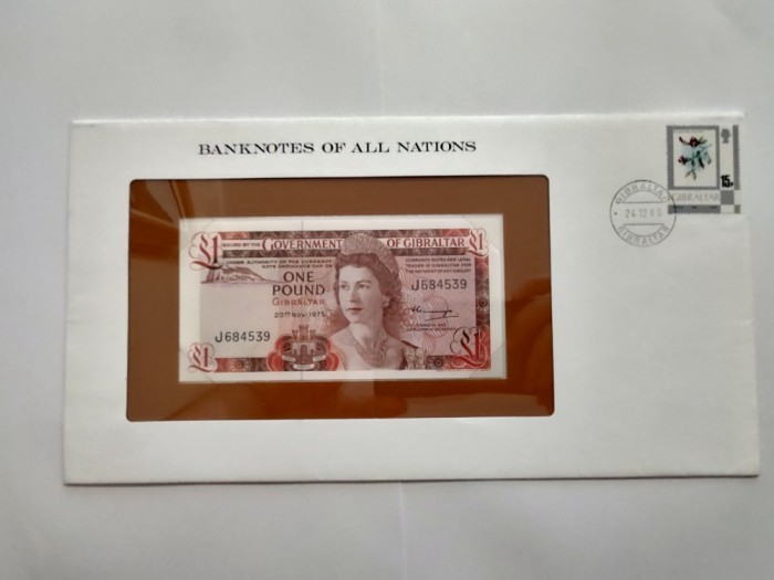 Gibraltar - 1 Pound 1975 - In plic de prezentare