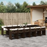 Cumpara ieftin Gossi set mobilier de gradina, 13 piese, maro, cu perne, poliratan