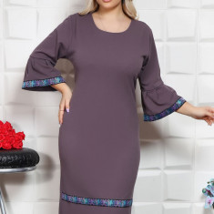 Rochie Maria cu maneca clopot melanj - 54Marimea