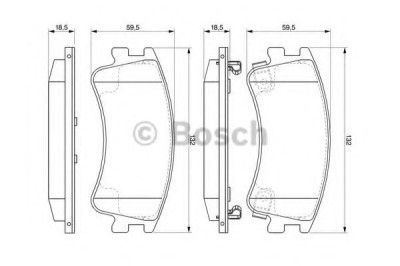 Set placute frana,frana disc MAZDA 6 Hatchback (GG) (2002 - 2008) BOSCH 0 986 494 079 foto