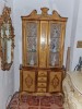 Vitrina baroc venetian vintage lemn pictata manual/ mobila antica