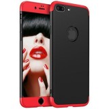 Husa iPhone 8 Plus Ultraslim Lux Black &amp; Red Matte - Protectie 3in1, Anti-zgarieturi, Usoara