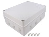 Cutie de Conexiuni PCE EV322, 245x335x133mm, cu garnituri cu membrană, capac gri deschis