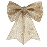 Funda Decorativa Craciun, Bej, Glitter, 43x32cm, Oem