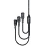 Cablu Date si Incarcare 2 x USB la Lightning - USB la MicroUSB Benks, 1.5 m, Negru