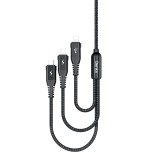 Cablu Date si Incarcare 2 x USB la Lightning - USB la MicroUSB Benks, 1.5 m, Negru