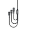 Cablu Date si Incarcare 2 x USB la Lightning - USB la MicroUSB Benks, 1.5 m, Negru