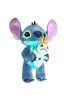 Jucărie de pluș Stitch cu păpușă, personajul &icirc;ndrăgit din Lilo &amp; Stitch, albastră, 40 cm