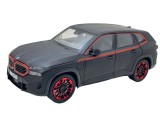 Macheta metal BMW XM negru deschide usi capota, portbagaj cu sunet, lumini 1:24 fum