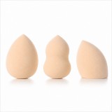 Cumpara ieftin Set bureti machiaj, 3 bucati, forme diferite, tip beauty blender, pentru aplicarea uniforma a fondului de ten si corectorului, bej