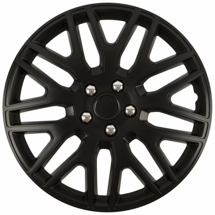 Set capace roti auto Cridem Dakar NC 4buc - Negru/Crom - 17&quot; Garage AutoRide