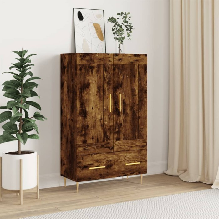 vidaXL Dulap &icirc;nalt, stejar afumat, 69,5x31x115 cm, lemn prelucrat 830313