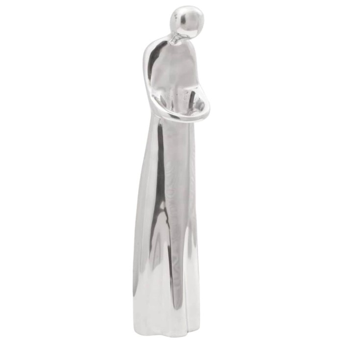 vidaXL Sculptură, argintiu, 10x16x49 cm, aluminiu