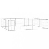 Padoc pentru c&acirc;ini de exterior, 50,82 m&sup2;, oțel galvanizat