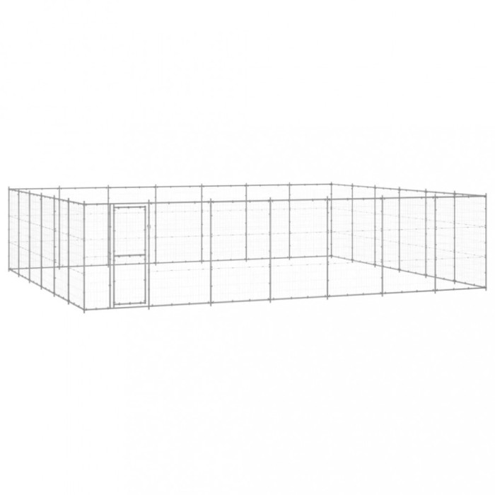 Padoc pentru c&acirc;ini de exterior, 50,82 m&sup2;, oțel galvanizat