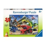 Puzzle Ravensburger - Vehicule de constructii, 60 piese
