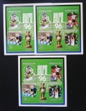 R.DU TCHAD-CAMPIONATUL EUROPEAN DE FOTBAL -1996-3 X 1 M/SH.-NEOBLITERAT-DANTELAT-MNH** - EP 221A