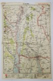 HARTA ZONEI CAHUL , LITOGRAFIE DE M.D. MOLDOVEANU , 1936, POLICROMA