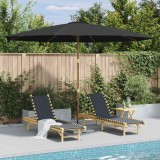 VidaXL Umbrelă de soare de exterior, st&acirc;lp din lemn, antracit, 350 cm