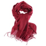 Esarfa eleganta bordo cu franjuri