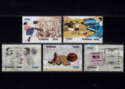 ✅RO 2003 LP 1624 &amp;quot;Centenar FIFA 2004 - Istoria FIFA&amp;quot;,serie, MNH foto