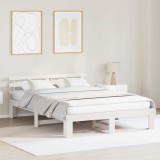 Cumpara ieftin Cadru de pat din lemn Alb Lemn 140 x 200 cm Durabil
