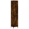 Dulap inalt, stejar fumuriu, 34,5x34x180 cm, lemn prelucrat