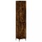 Dulap inalt, stejar fumuriu, 34,5x34x180 cm, lemn prelucrat