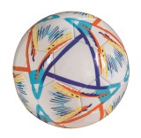 Minge fotbal material PVC piele ecologica, diametru 23 cm, marime normala de joc, pentru teren fotbal de iarba sau sintetic, model Colours