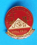 Insigna SUPERBA Industrie Romaneasca Uzina OTELUL ROSU 1796 - 1971 Epoca de Aur