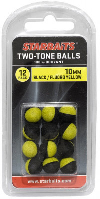 Two Tones Balls 10mm POP UP 12buc čern&amp;aacute;/žlut&amp;aacute; foto