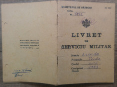 Livret de serviciu militar/ Ministerul de Razboiu, 1923 foto