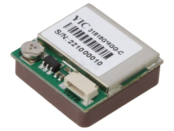 Modul GPS cu antenă integrată, UART