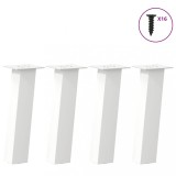 VidaXL Picioare pentru măsuță de cafea, 4 buc., alb, 30 cm, oțel
