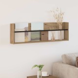 vidaXL Raft pentru reviste cu raft Stejar Artizanal 100 x 12 x 30 cm 890826