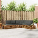 vidaXL Set de canapele de exterior 6 Bucată Natural și Antracit 3375452