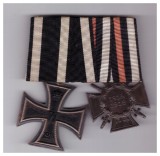 Bareta militara germana WW I, Crucea de fier cls. a II-a si crucea comemorativa germana a WW I