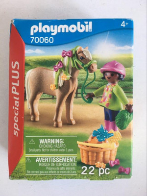 Jucarie Playmobil Fetiţă cu ponei (70060), Geobra, nedesfacut, nou foto