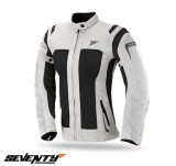 Geaca (jacheta) femei pentru scuter - motocicleta Touring Seventy vara model SD-JT46 culoare: alb ice/negru Alb ice/negru L (59/60cm)