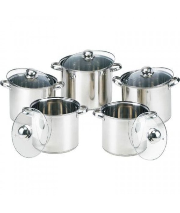 Set 5 oale inox cu capac Grunberg 1053 Set 5 oale inox cu capac Grunberg 1053