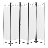 Paravan Saragossa B200 pliabil 171 x 200 cm alb [en.casa] HausGarden Leisure