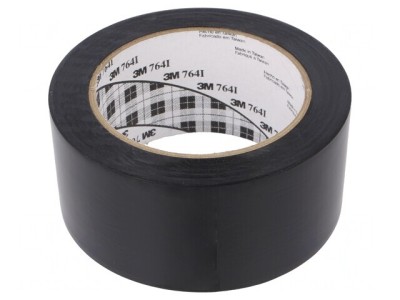 Bandă Autoadezivă Neagră 33m x 50mm pentru Marcare foto