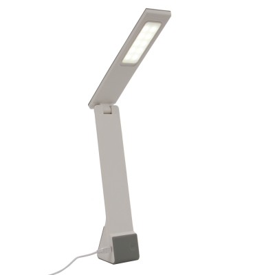 Veioza LED Lisa 5W + USB, functie touch, 3 trepte de lumina, argintie, moderna foto