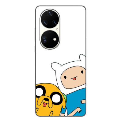 Husa compatibila cu Huawei P50 Pro Silicon Gel Tpu Model Finn and Jake Tongues foto