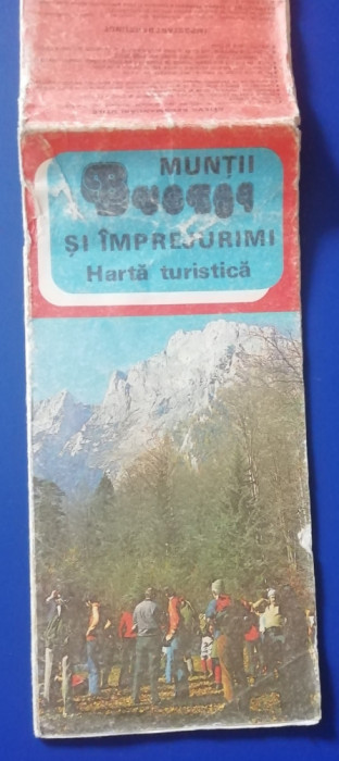 myh 63 - 16 - HARTA TURISTICA - BUCEGI - PIESA DE COLECTIE