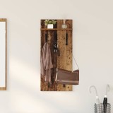 VidaXL Răcător de paltoane montat pe perete Lemn vechi 90 x 40 x 10 cm