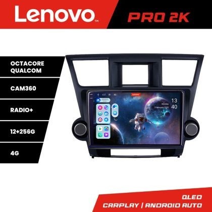 Navigatie Toyota Highlander 2007-2013 Android radio gps internet 8 core QLED 2K 12+256 360 Lenovo CarStore Technology
