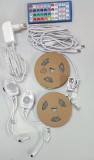 Cumpara ieftin Banda LED multicolora, senzor de lumina si miscare, telecomanda multifunctionala