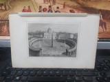Gravură &icirc;n oțel, Rome, Roma, Catedrala Sf&acirc;ntul Petre, Paris 1853, 035