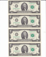 Statele Unite ale Americii USA SUA 2 Dolari 2017 D,SERII CONSECUTIVE,P-545 UNC